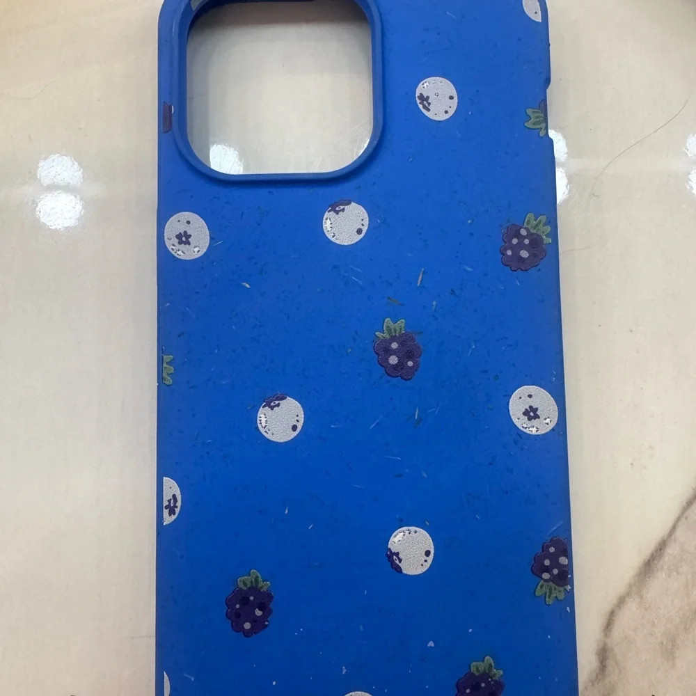 Blue Berry Print Protective Phone Case